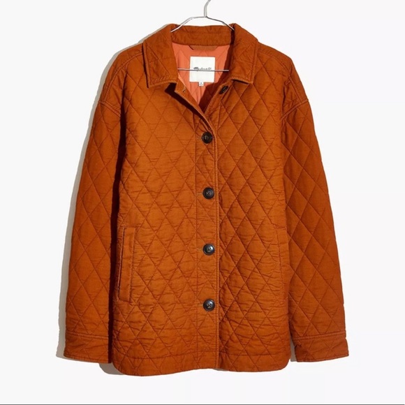 Madewell Walton Quilted Shirt Jacket Size Medium - Picture 4 of 9